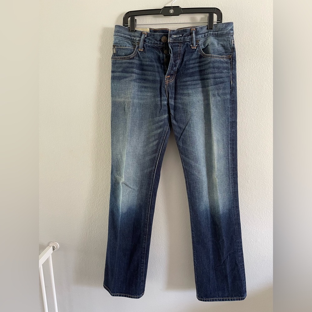 A&F Abercrombie & Fitch Straight Boot Blue Jeans Men’s 33X32